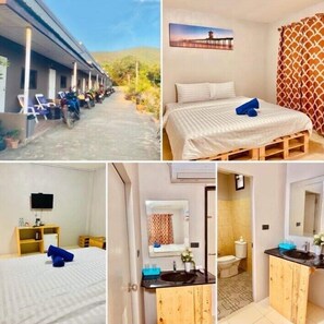 Rom – standard, balkong, hageutsikt | Individuelt dekorert, skrivebord og skrivebord for bærbar PC