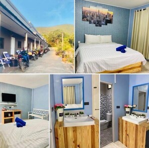 스탠다드룸, 발코니, 정원 전망 | 1 개의 침실, 각각 다른 스타일의 인테리어, 책상, 노트북 작업 공간