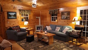 Smart TV, caminetto, lettore DVD, videoteca