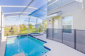Una piscina riscaldata