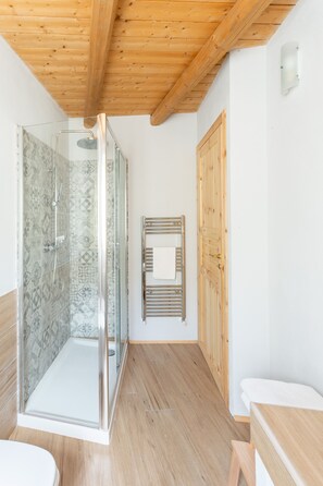 Dusche, Haartrockner, Bidet, Handtücher