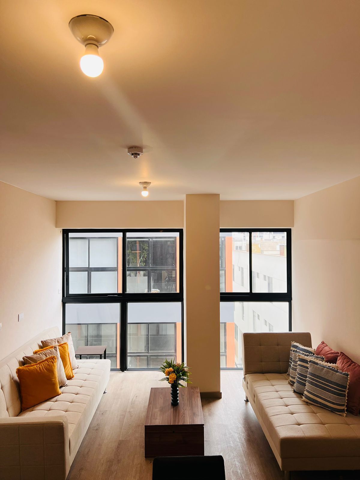 Exclusive Apartment | Living area | 60-inch flat-screen TV with satellite channels, heated floors