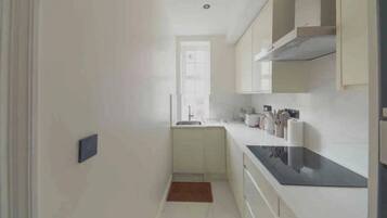 Apartment | Private kitchen | Fridge, microwave, oven, stovetop