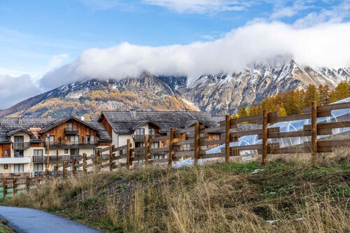 100m from resort center, Ground floor, swimming pool, sauna, balcony, fireplace or stove, tv