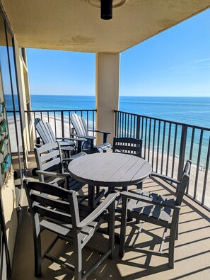 Outdoor dining - Beachfront Resort Condo with Pools (Orange Beach)