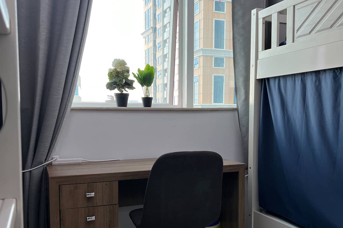 Single Bed In Shared Dorm Female | In-room safe, desk, laptop workspace, blackout curtains