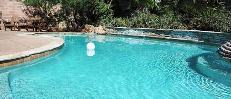 Outdoor pool, a heated pool