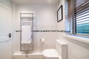 Shower, hair dryer, towels, soap - Woodfield Lodge -  Rural Cottages with Hot Tub. Dog-friendly (Brookhouse)