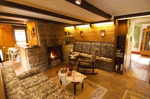 تلفزيون، مدفأة، كُتُب