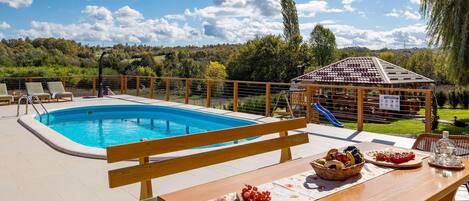 A heated pool