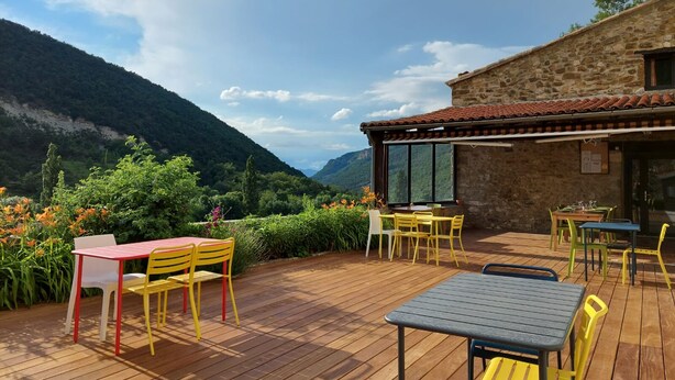 Terrace/patio - Auberge de Mielandre (Teyssières)
