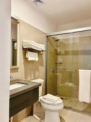 Hair dryer, towels - Bon Bini Suites Basic Room 28 (Oranjestad, Bon Bini Suites)
