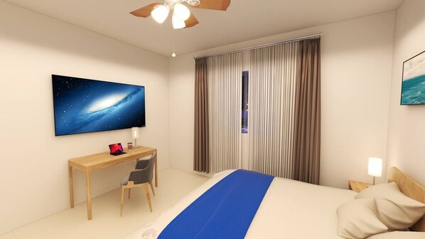 1 bedroom, iron/ironing board, free WiFi, bed sheets - Bon Bini Suites Basic Room 28 (Oranjestad, Bon Bini Suites)