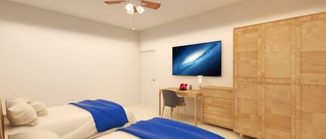 1 bedroom, iron/ironing board, free WiFi, bed sheets