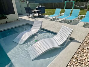 A heated pool