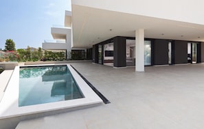 A heated pool