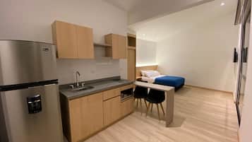Standard Room | Private kitchen | Full-sized fridge, microwave, dishwasher, blender