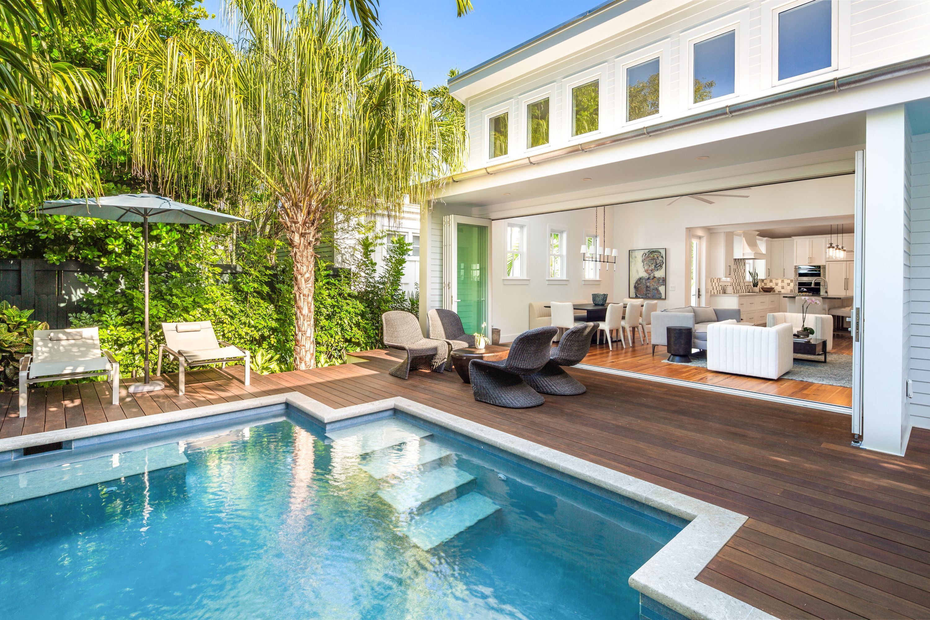 Piscine extérieure, piscine chauffée