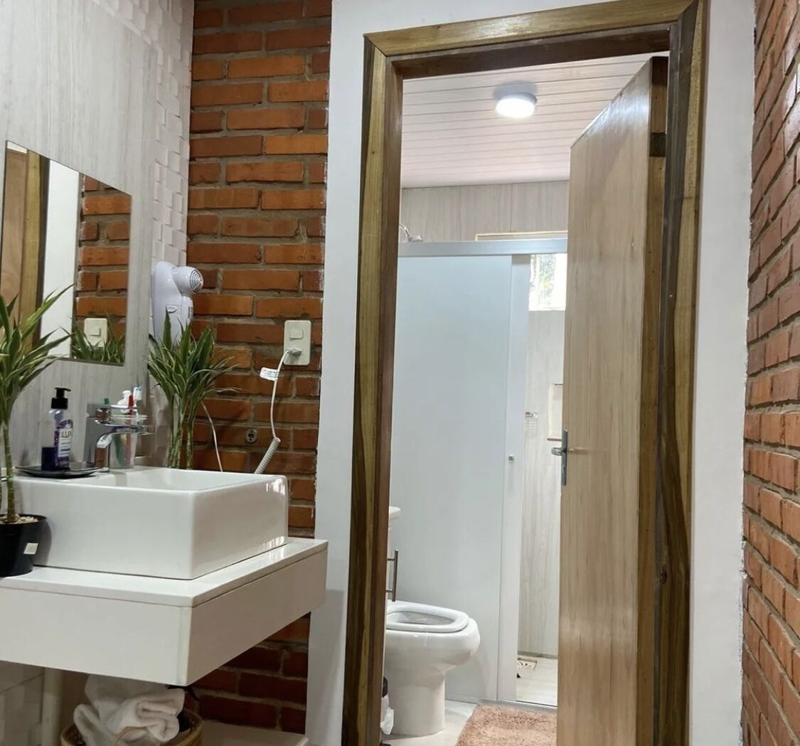 Shower, hair dryer, soap, shampoo