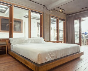Nhà Duplex Premium, 1 phòng ngủ | Bộ trải giường bằng vải cotton Ai Cập, bộ đồ giường cao cấp 