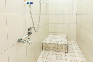 Een douche, zeep