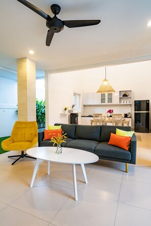 Een flatscreentelevisie