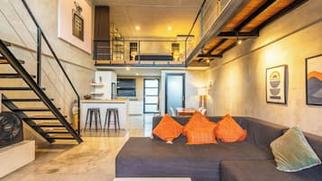 Apartment | Living area | 49-inch Smart TV with digital channels