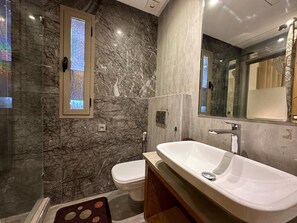 Towels, soap, toilet paper