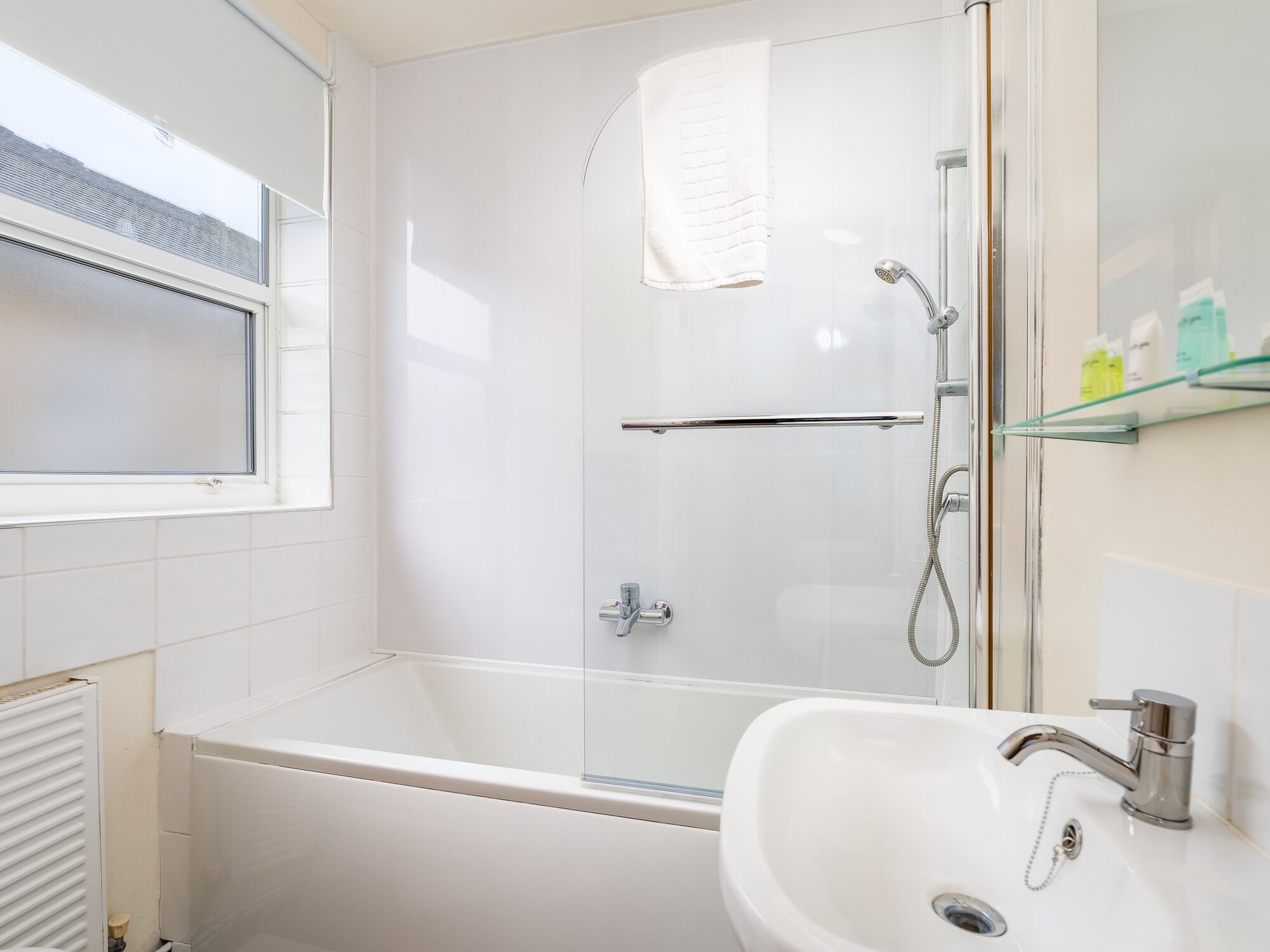 Hair dryer, towels