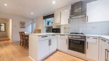 Fridge, microwave, dishwasher, toaster