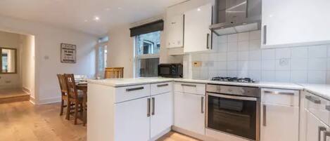 Fridge, microwave, dishwasher, toaster