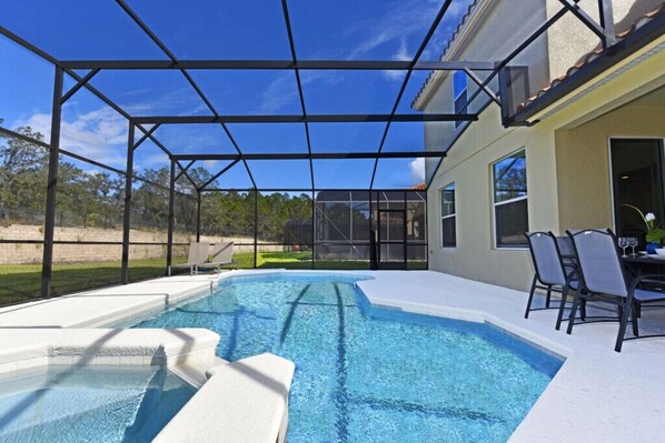 A heated pool