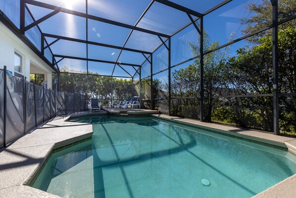 A heated pool - Last Minute Disney Getaway! Luxury Villa with Private Pool & Game Room. Book Now! #97649 (Orlando)