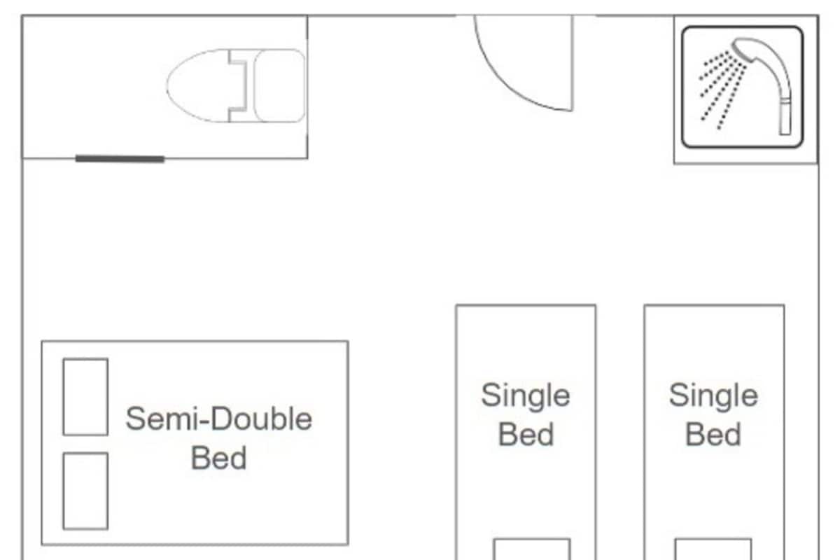 Habitación cuádruple familiar | 1 habitación y wifi gratis
