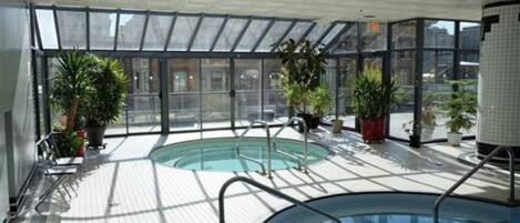 Indoor pool, a heated pool