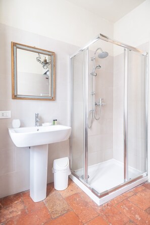 Regadera, secadora de cabello, bidet, toallas 