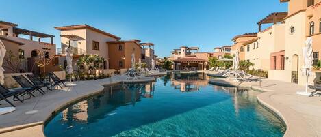 Outdoor pool, a heated pool