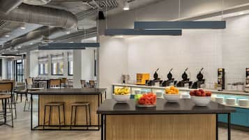 Free daily buffet breakfast