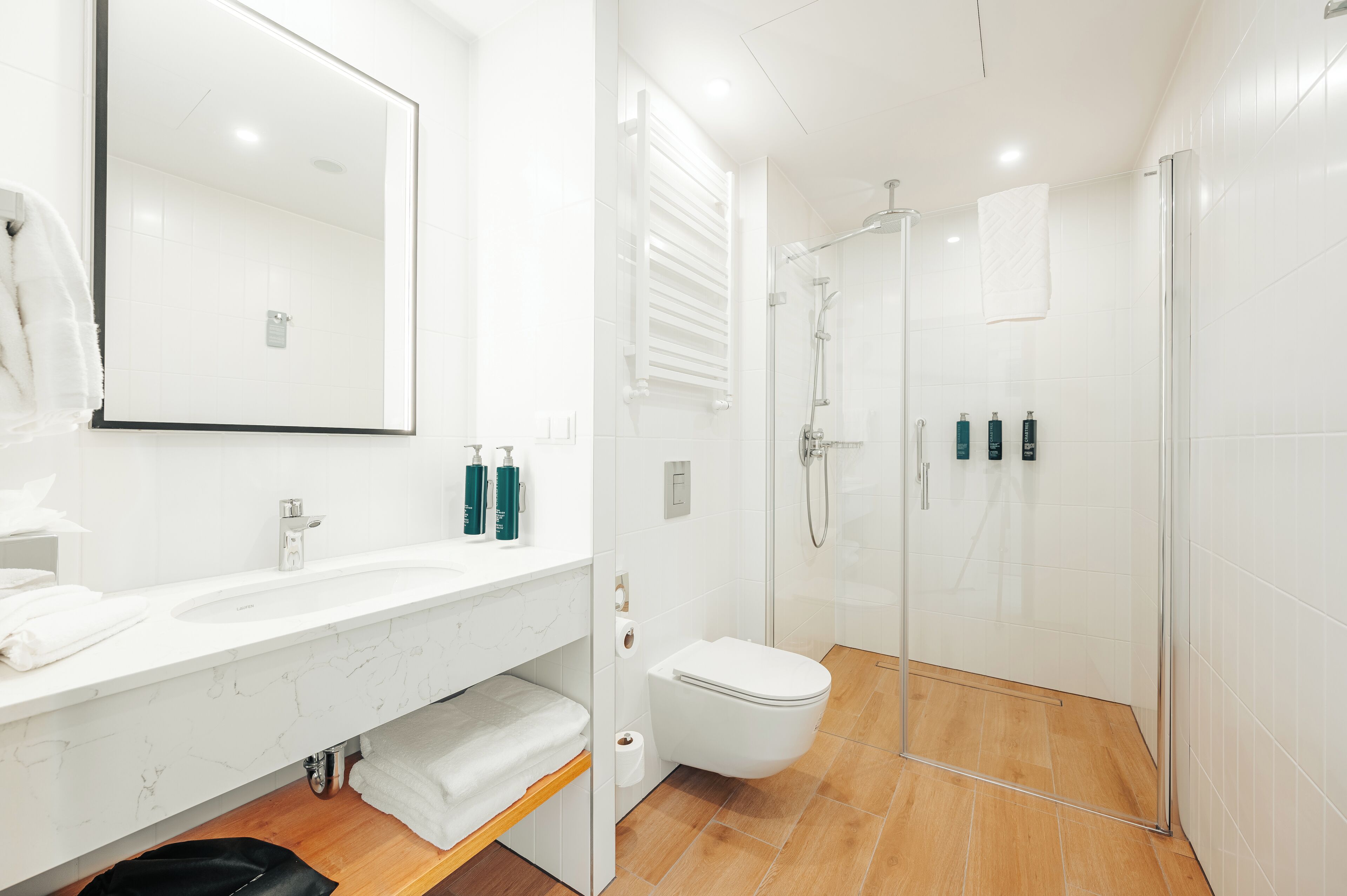 Chambre, 1 très grand lit et 1 canapé-lit | Salle de bain | Douche, séchoir à cheveux, serviettes fournies, savon