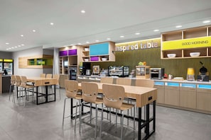 Free daily self-service breakfast