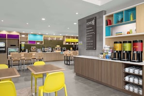 Free daily self-serve breakfast