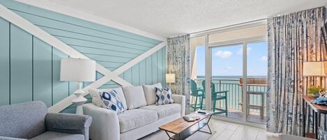 Smart TV, fireplace, books, offices