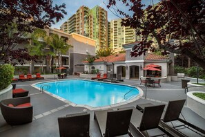 Outdoor pool, a heated pool