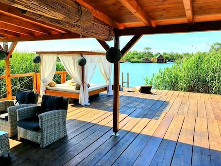 Terrace/patio. Ivana Houses Ada Bojana