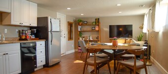 Cozy “Home Away From Home” 1 Bedroom basement Suite w Full Bathroom & laundry