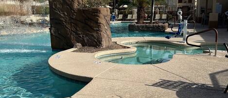 Et oppvarmet basseng