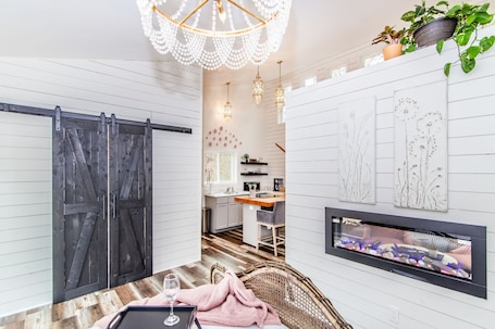 Interior. Romantic Escape in the Treetops w/ Outdoor Shower, Hot tub, & Firepit!