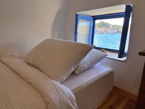 Apartment | 2 bedrooms, in-room safe, desk, iron/ironing board - Pitini 2 - Seafront - Harbour view (Symi)