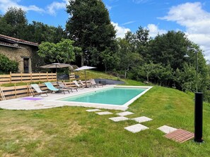 Outdoor pool, a heated pool