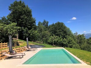 Outdoor pool, a heated pool